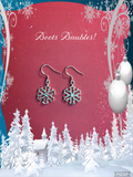 Silver snowflake earrings