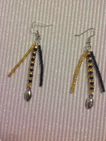 Steelers football earrings