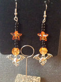 Skull bat earrings