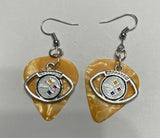 Pittsburgh Steelers guitar pick earrings