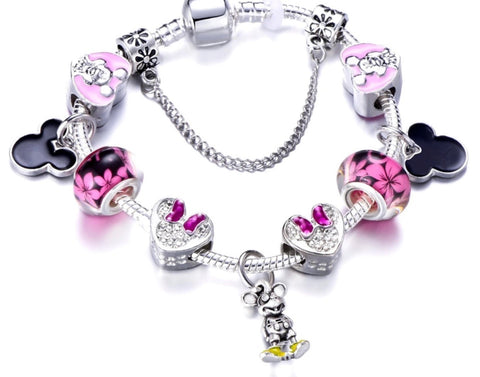 Minnie and Mickey European Charm Bracelet