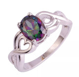 Rainbow topaz ring size 7