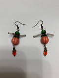 Pumpkin man earrings