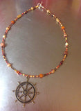 Ships wheel beaded necklace