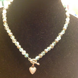 Heart toggle front clasp necklace