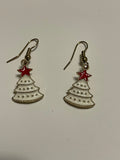 Christmas tree charm earrings