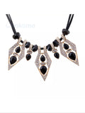 Black rhinestone necklace