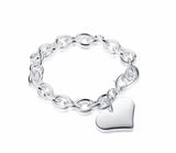 Heart tag bracelet