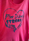 Pine Island Strong ladies tank with blue glitter