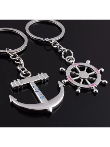 His and hers nautical keychains