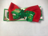 Infant Christmas tree Christmas bow headband