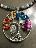 Owl be watching you natural jasper necklace