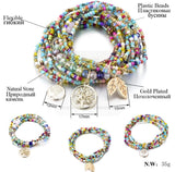 seed bead tree of life multi layer bracelet set