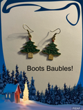 Christmas tree earrings