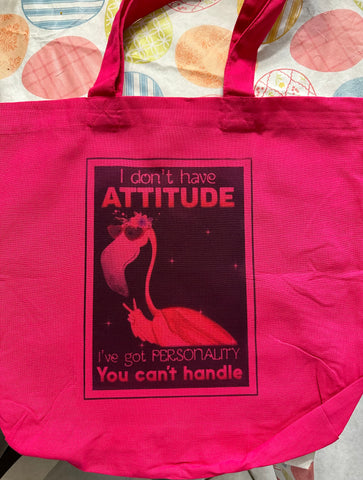 Flamingo Attitude tote bag