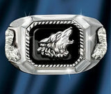 Wolf boys or men's ring size 8