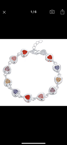 Colorful heart bracelet