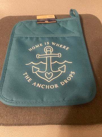 Home is where the anchor drops pot holder