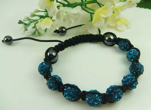 Beaded shamballa bracelet