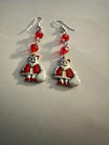 Santa Clause Crystal Earrings