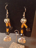 Handmade pumpkin earrings