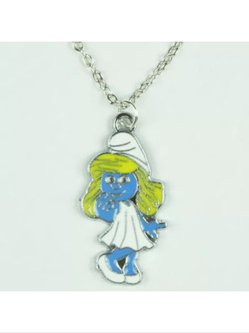 Smurfette necklace