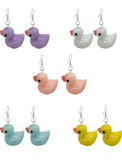 Colored Rubber Ducky earrings