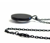 Black cat glass cabochon necklace