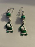 Green Santa Earrings