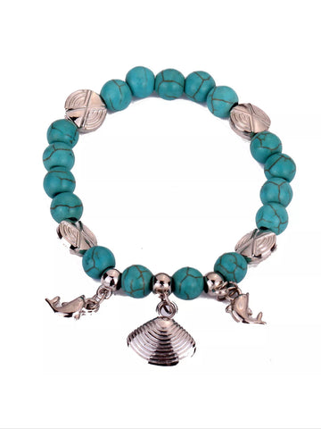 Turquoise bead bracelet