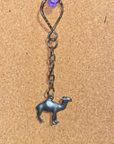 Vintage pewter camel keychain