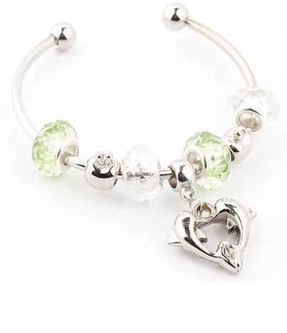 European style dolphin charm bracelet