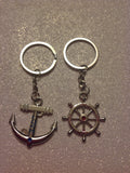 His and hers nautical keychains