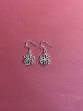 Silver snowflake earrings