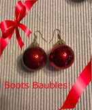 Christmas bulb earrings