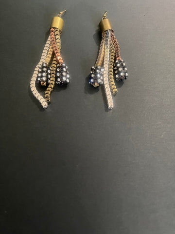 Grunge chain earrings