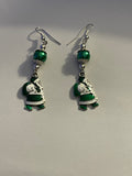 Green Santa Earrings