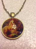 Unicorn cabochon necklace