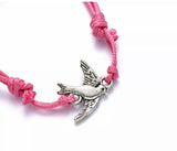 Pink dove cloth adjustable bracelet