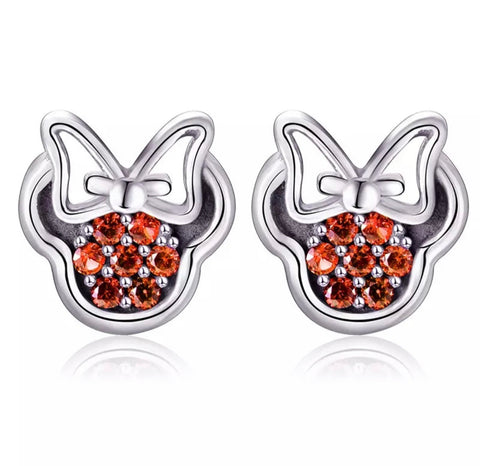 Minnie Mouse Rhinestone post Earrings